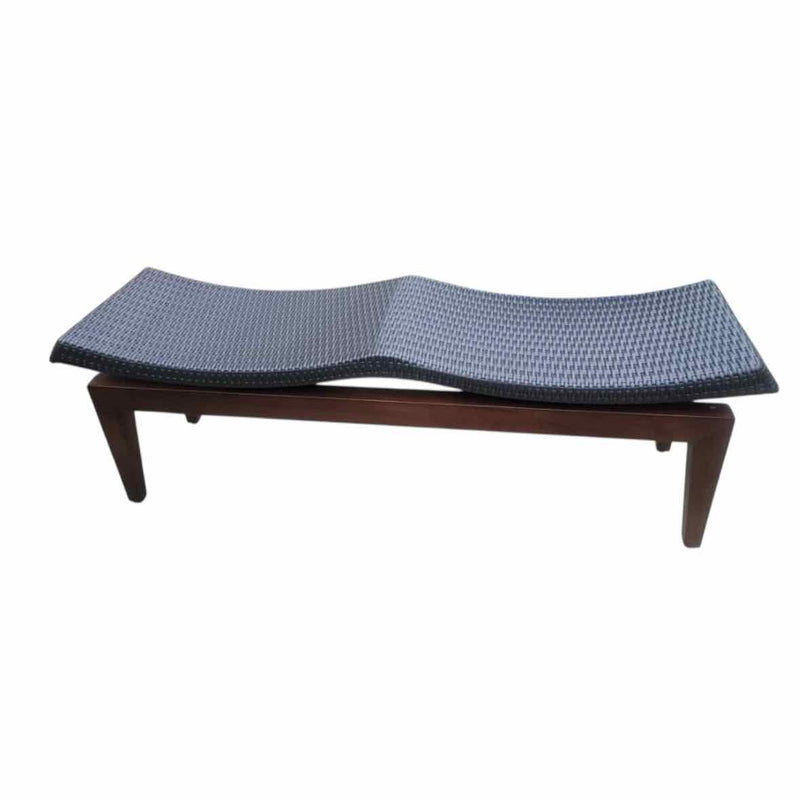 'Delhi' Dark Brown Rattan Double Bench by Walters Outdoor