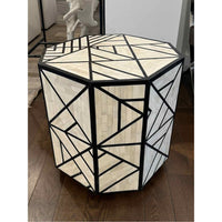 Bone Block Side Table 17"Wx17"Dx18.5"H