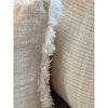 PAIR of Beige Fringe Throw Pillows by Magaschoni