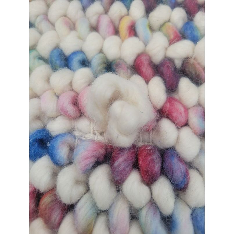 8' x 10' Hand-Woven Rainbow Wool Bon Bons Rug by Company C (AS IS) - colletteconsignment.com