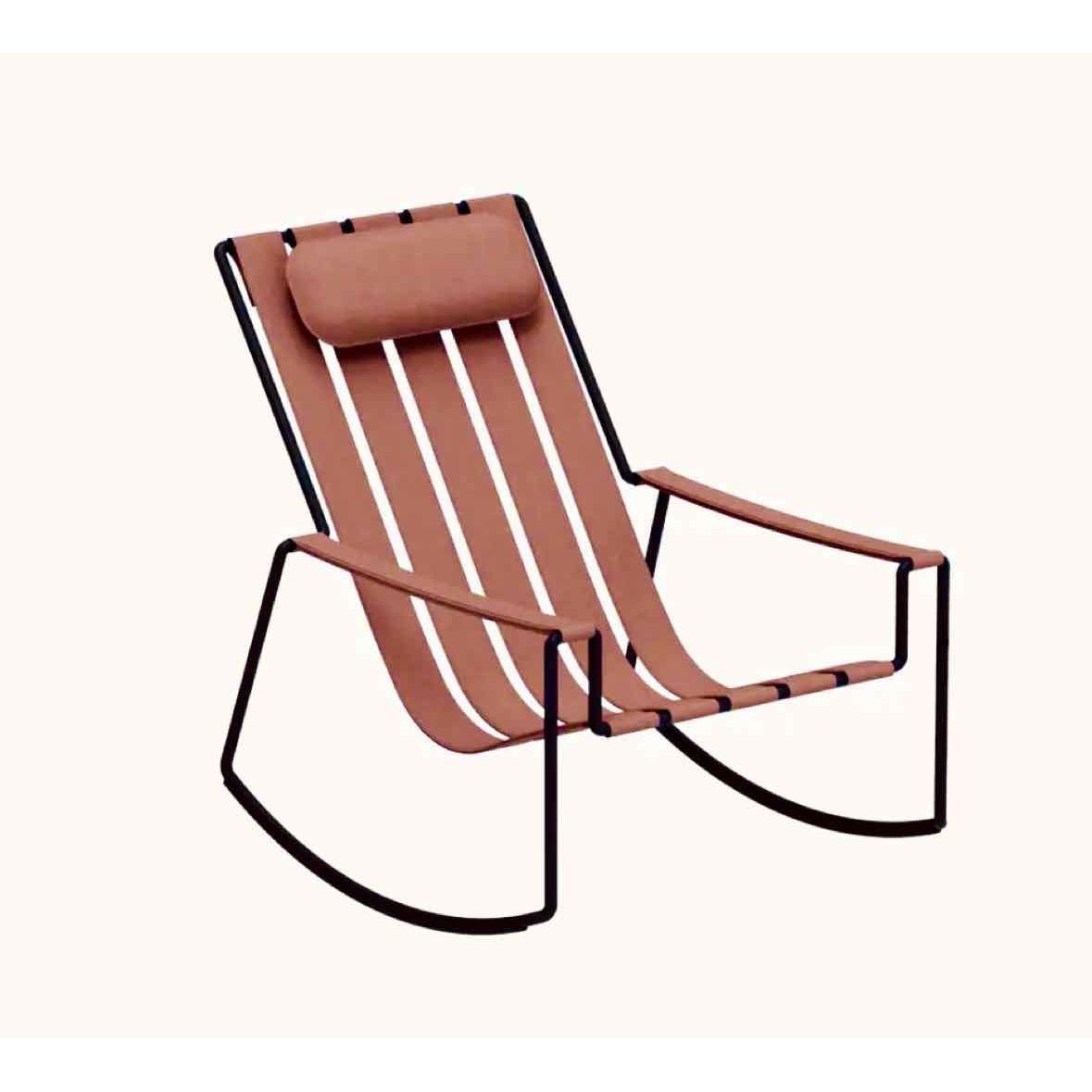 Royal Botania "Strappy" Rocking Chair in Polyskin Cognac