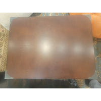 PAIR of Espresso Wood & Nickel 1-Drawer Side Tables