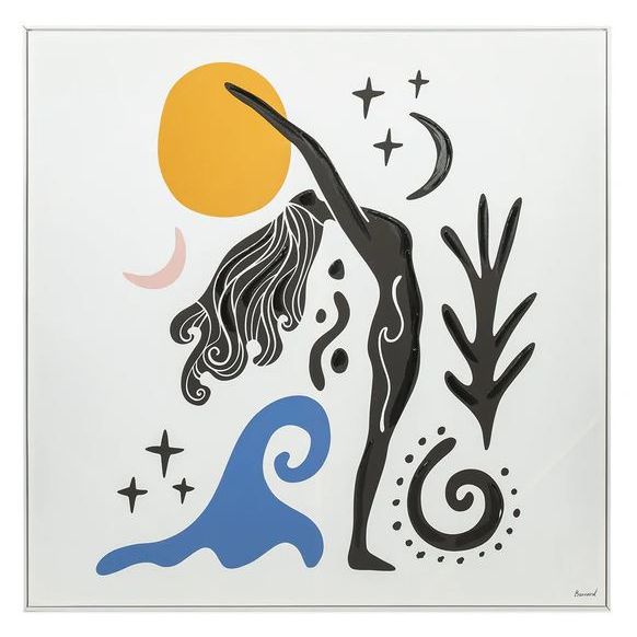 "Sun Goddess" Digital Modern Art Print on Canvas - AS IS