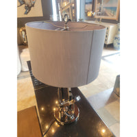 Polished Gunmetal Interlocking Loops Table Lamp w/ Shade