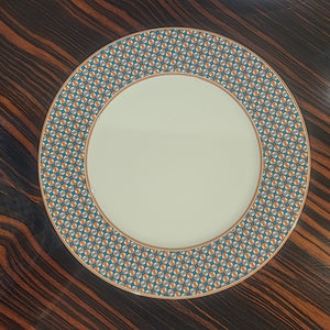 Hermes Tie Set Porcelain Salad / Dessert Plate w/ Orange Trim