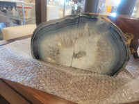 Pair of Blue Agate Geode Bookends by Jonathan Adler