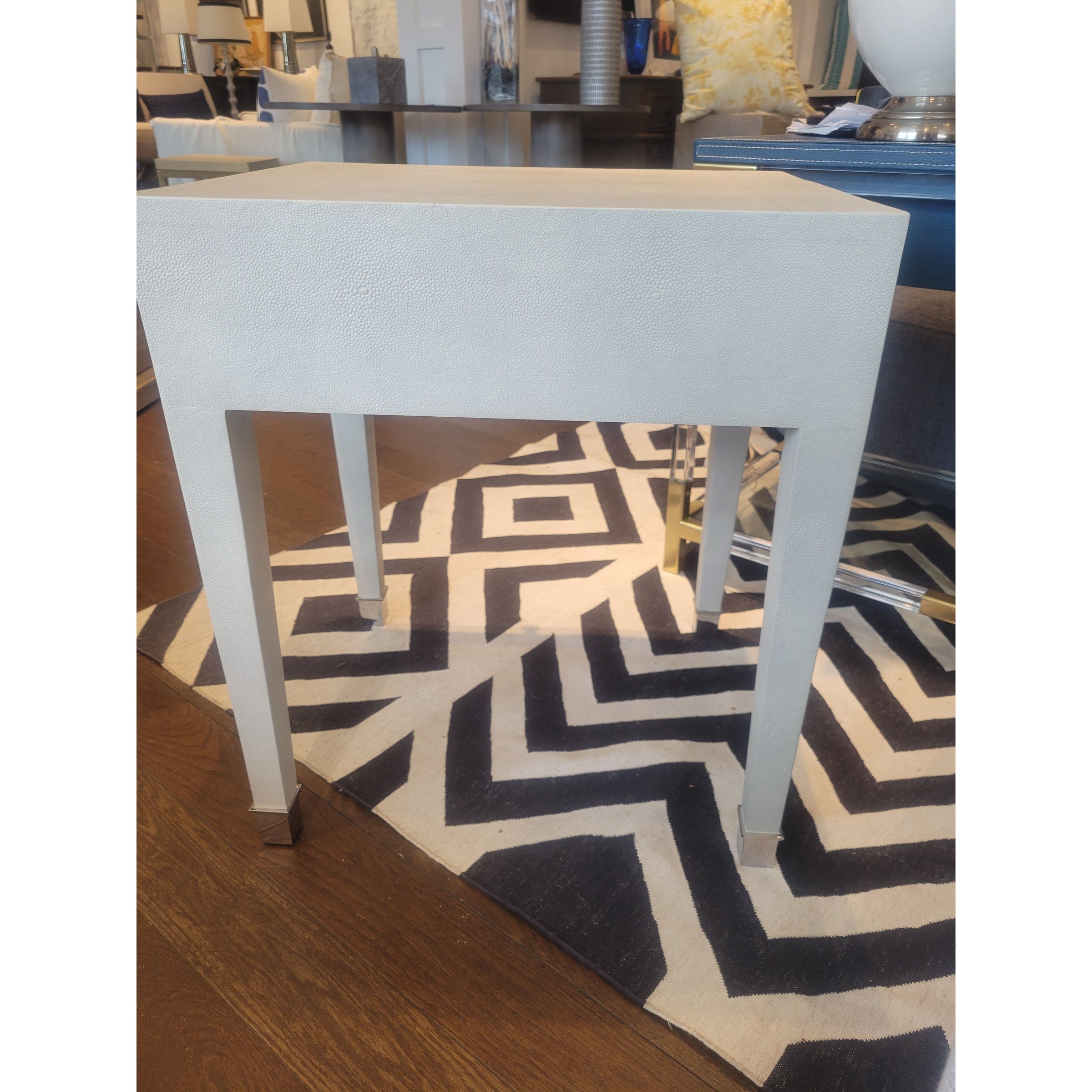 PAIR of Shagreen 1-Drawer Nightstands (AS IS)