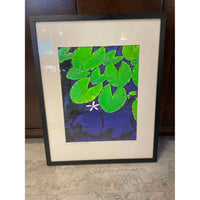 ' Emerald Green, Cobalt Blue ' Art Photo by Penelope Ross in Black Frame