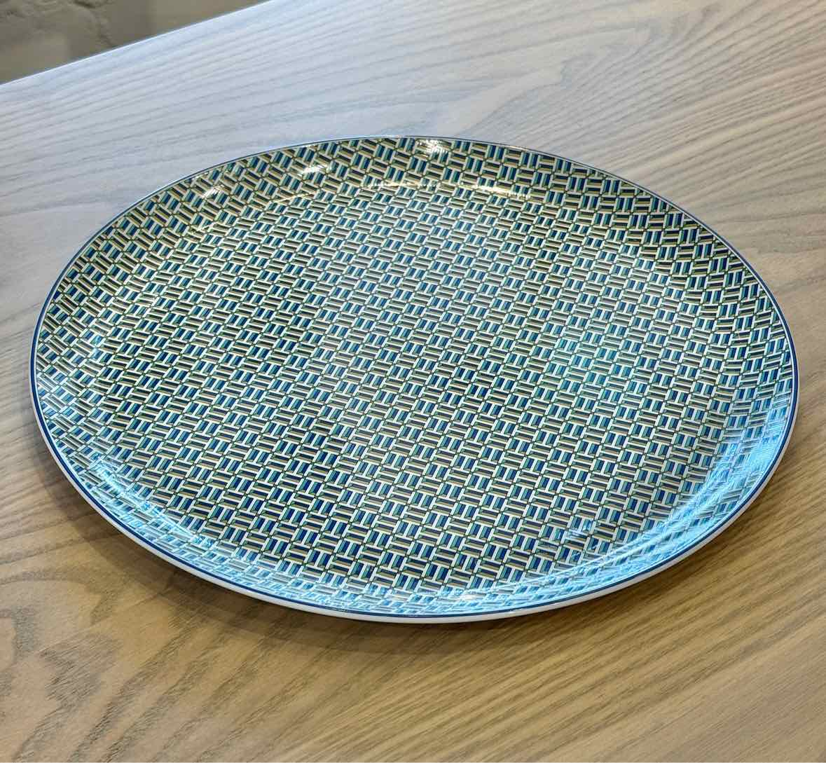 Hermes Tie Set Porcelain Tart Platter