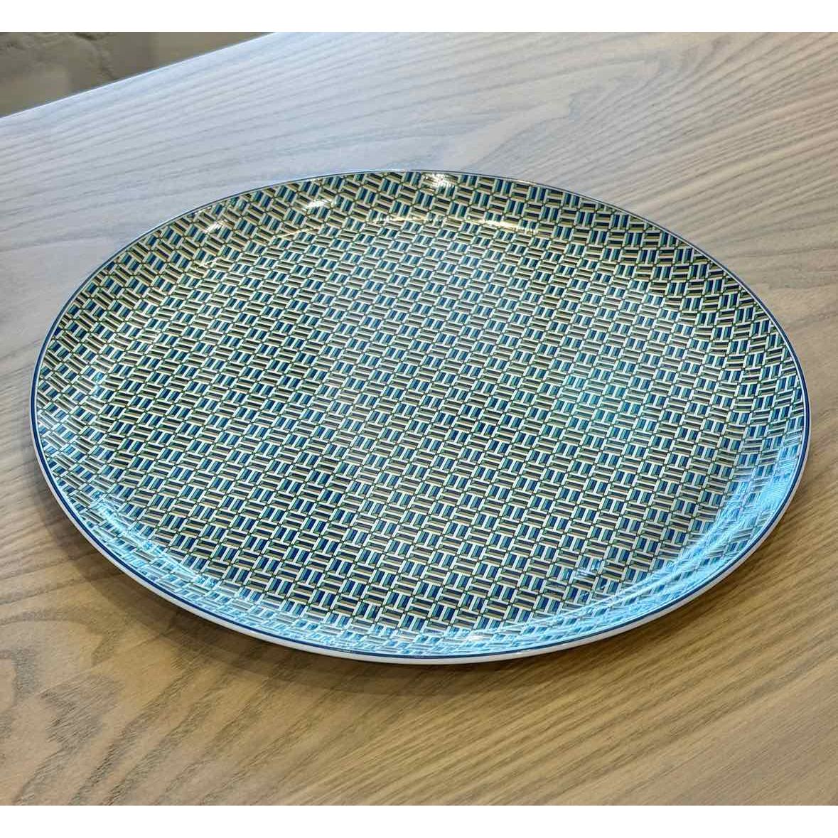 Hermes Tie Set Porcelain Tart Platter
