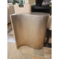 End Quote Gold Wood Side Table by Caracole