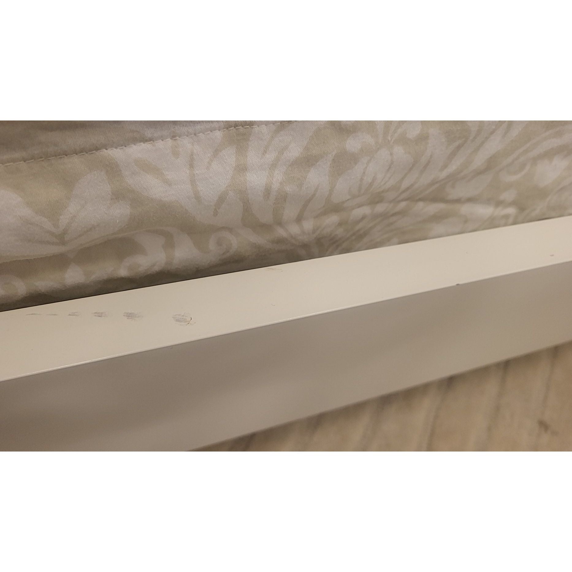 Twin-Sized White Wood Bed Frame
