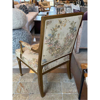 Gold Painted Arm Chair w/ Chinoiserie Upholstery