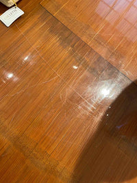 Custom Lacquered Walnut Coffee Table w/ Bamboo Insert (AS IS)