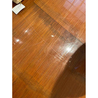 Custom Lacquered Walnut Coffee Table w/ Bamboo Insert (AS IS) - colletteconsignment.com