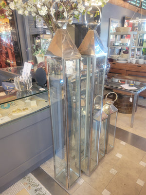 6-ft Polished Steel & Glass Rectangular Lantern