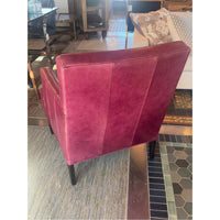 Magenta Leather Armchair