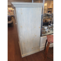 Vintage Whitewash Pine Storage Cabinet - colletteconsignment.com