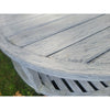'Arbor' Gray Teak Round Coffee Table w/ Shelf by Janus et Cie