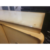 Custom 1960s 5-Drawer Pine Standing Dresser w/ Brass Pulls - colletteconsignment.com