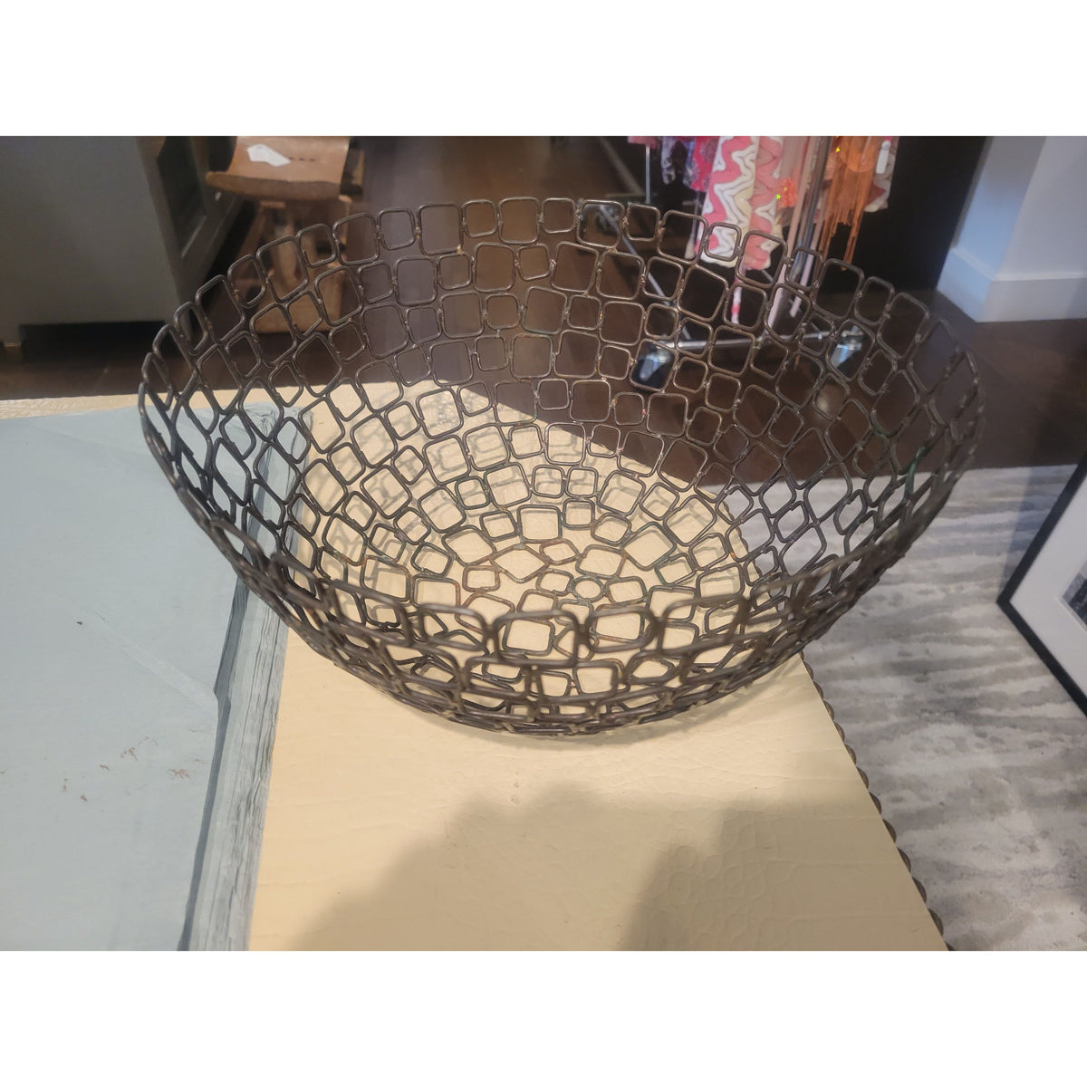 Copper Wire Square Cut Bowl - colletteconsignment.com