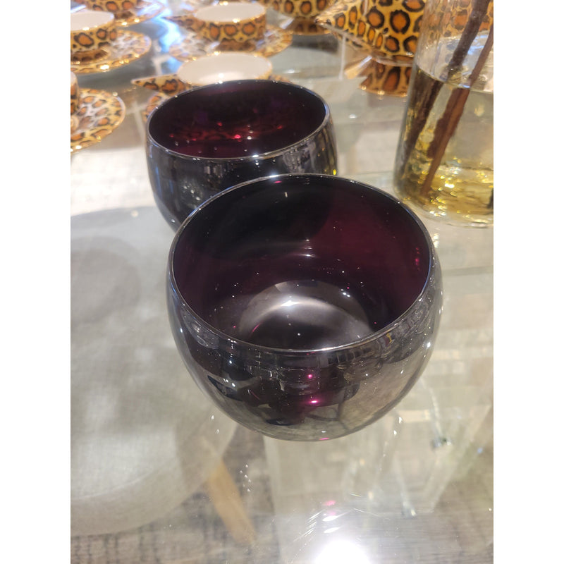 Pair of Mid-Century Red Glass Bowls