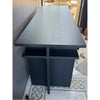 Black Plywood Desk w/ Drawer & Shelf