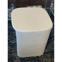 96G5YE6Z - Larissa White Plaster Side Table