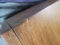 Parchment & Walnut 6-Drawer Dresser w/ Brass Hardware by WS