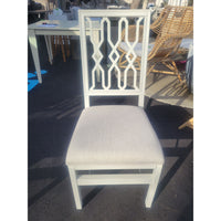 SET of 4 Blonde Wood Lattice Folding Chairs