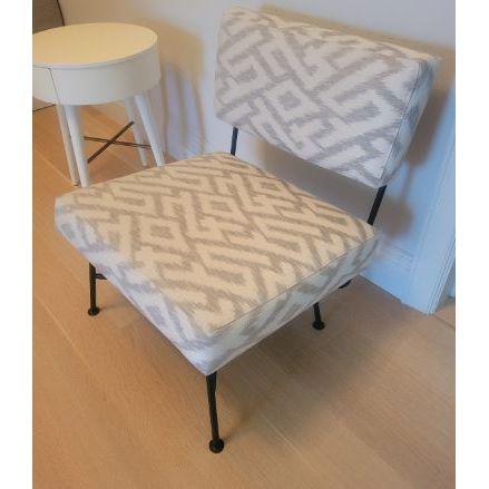 Montrose Lounge Chair w/ Black Metal Legs by Lawson-Fenning