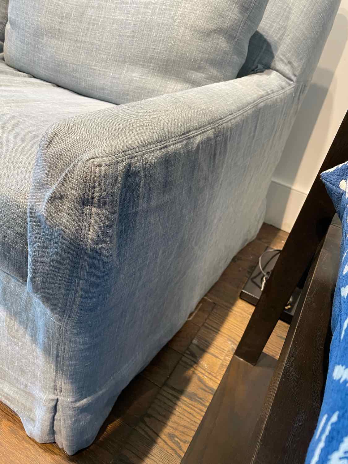 Light Blue Linen Queen Sleeper Sofa by Lee Industries