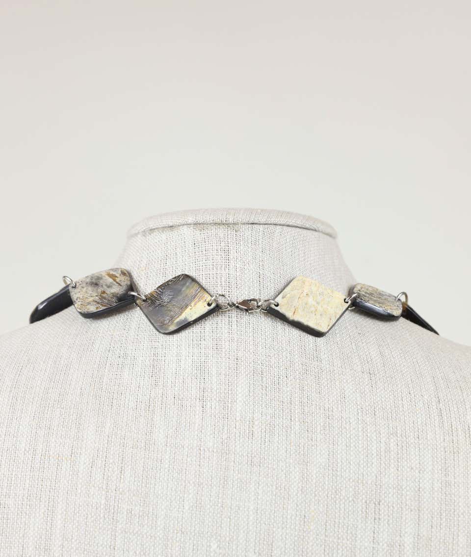 No 21 Bone Triangle Shape Necklace