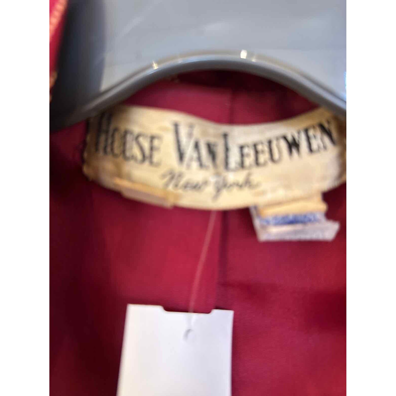 Men's House Van Leeuven NY  Size Red,Gold Embossed Jacket