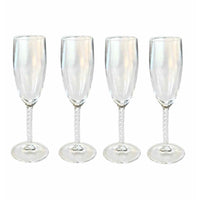 SET of 4 Champagne Flutes