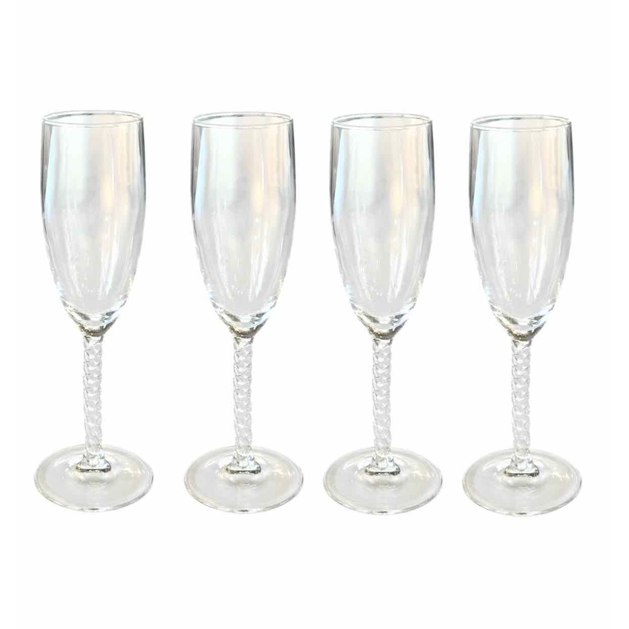 SET of 4 Champagne Flutes