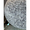 Custom Heather Gray Woven Wool Pouf