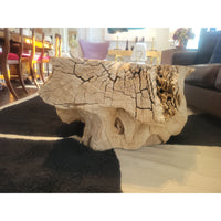 Live Edge Wood Coffee Table w/ Green Resin Pool