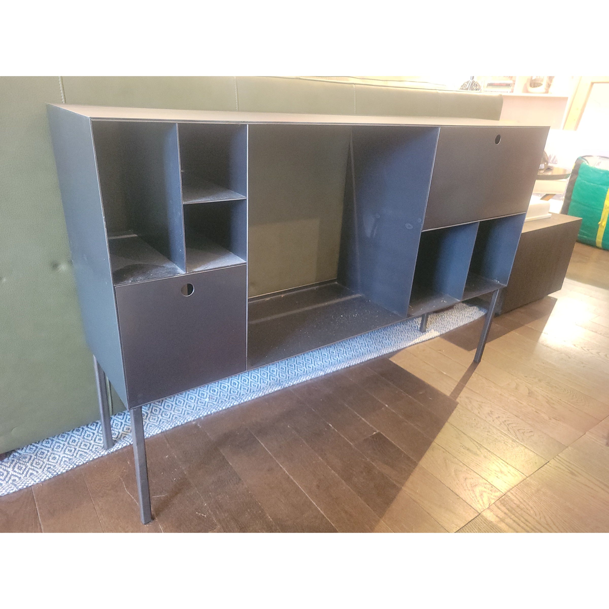 Black Metal Open Sideboard