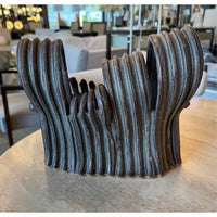 Ikebana Brown & Green Sculptural Vase