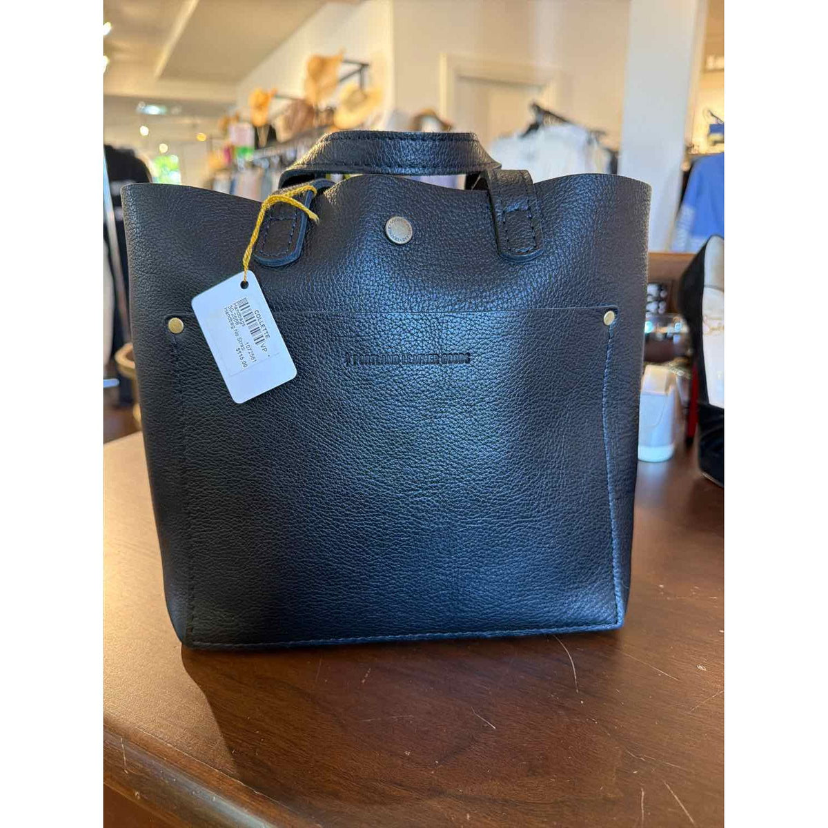 Portland Leather Goods Black Handbags - colletteconsignment.com