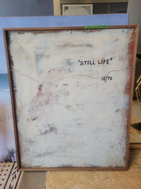 'Still Life' 1976 Oil Painting by Alfred McNamara in Gray Frame - colletteconsignment.com