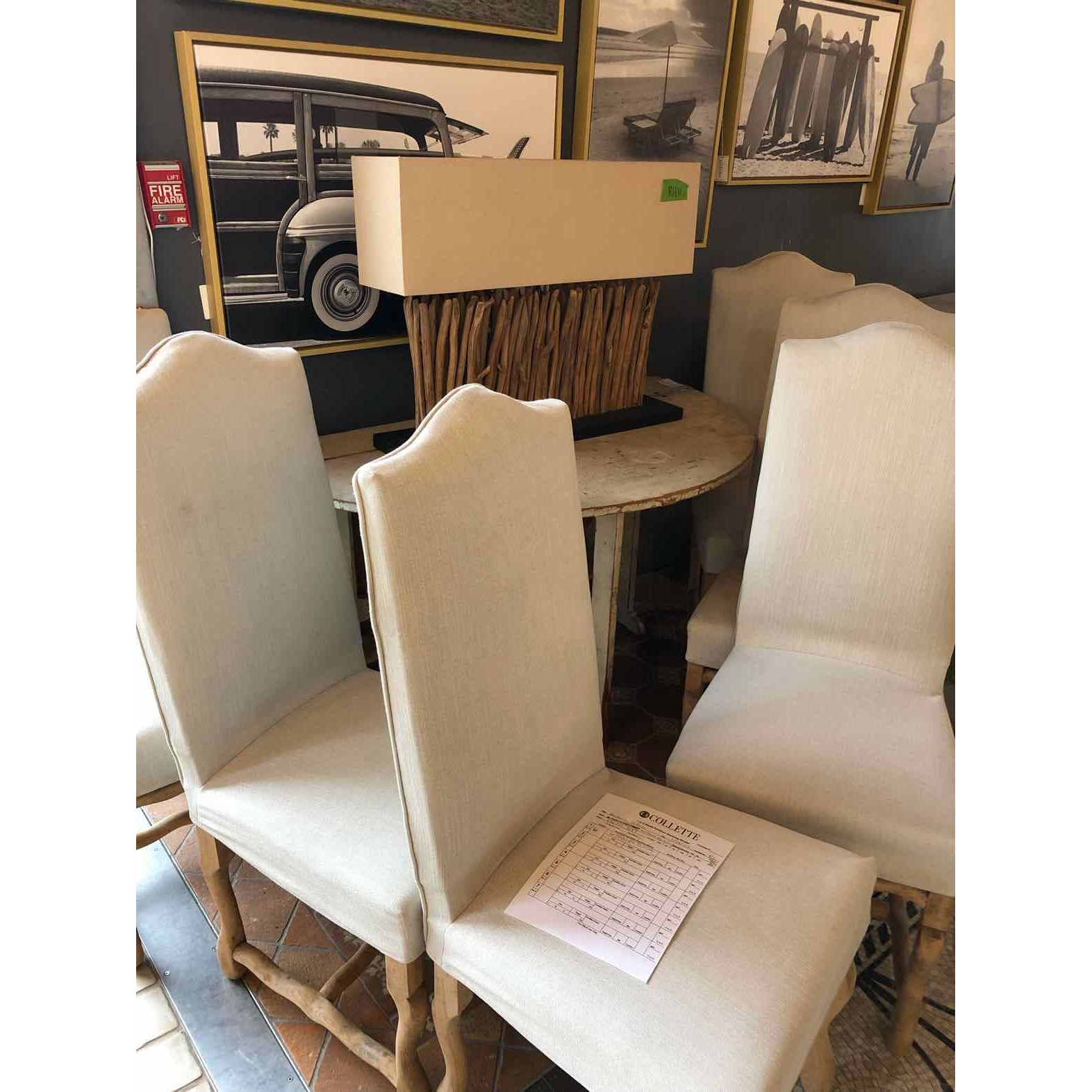 Set of 6 Os de Mouton Dining Chairs Imported from Belgium