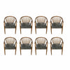 SET of 8 'Danson' Ash Wood Sleigh Back Chairs by Nuevo - AS IS