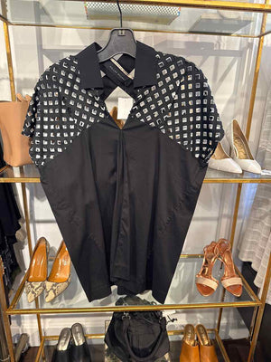 Roland Mouret Size 6 Black & White Blouse