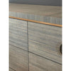 'Parker' Blue Shimmer Raffia & Bronze 9-Drawer Dresser by V&H