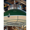 Green Industrial Light Fixtures with Cage  - 21" D x 10" H (Replica)