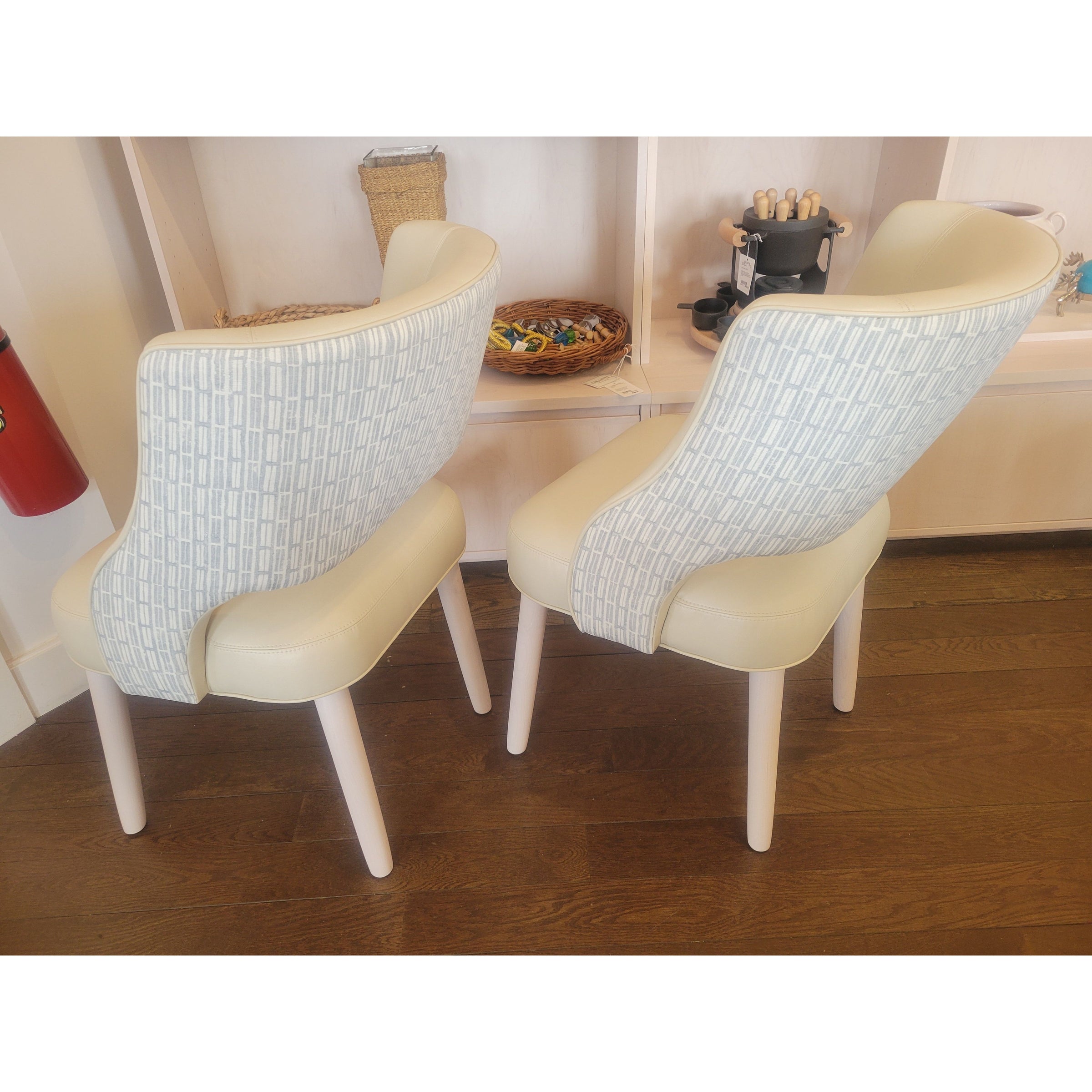 SET of 4 Custom 'Beccacino' Leather Side Chairs by Tailored Home - colletteconsignment.com