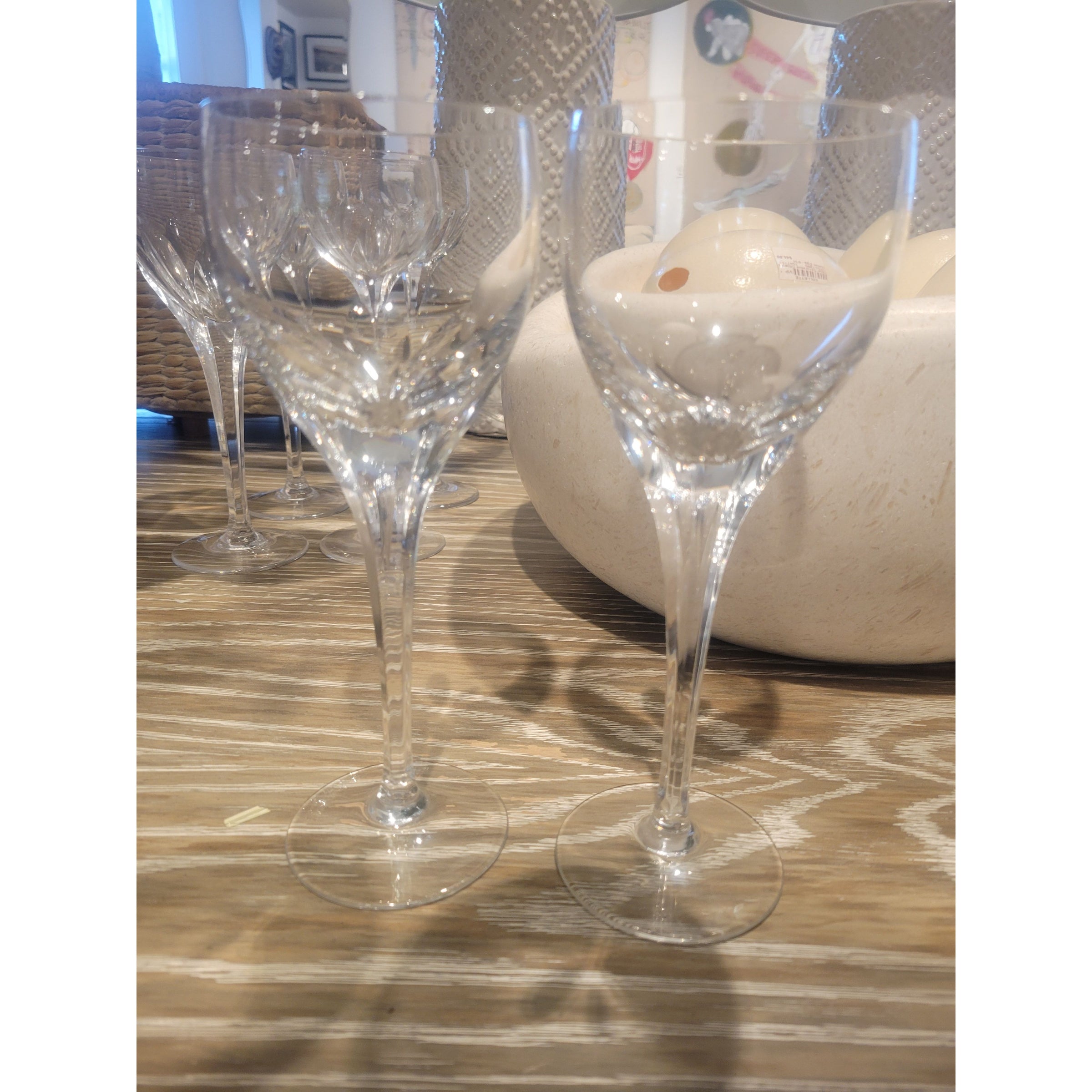 PAIR of Tiara Wine Goblets by Ceska