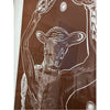 Jared Fitzgerald Linoleum Print - Brown Bovine Motif